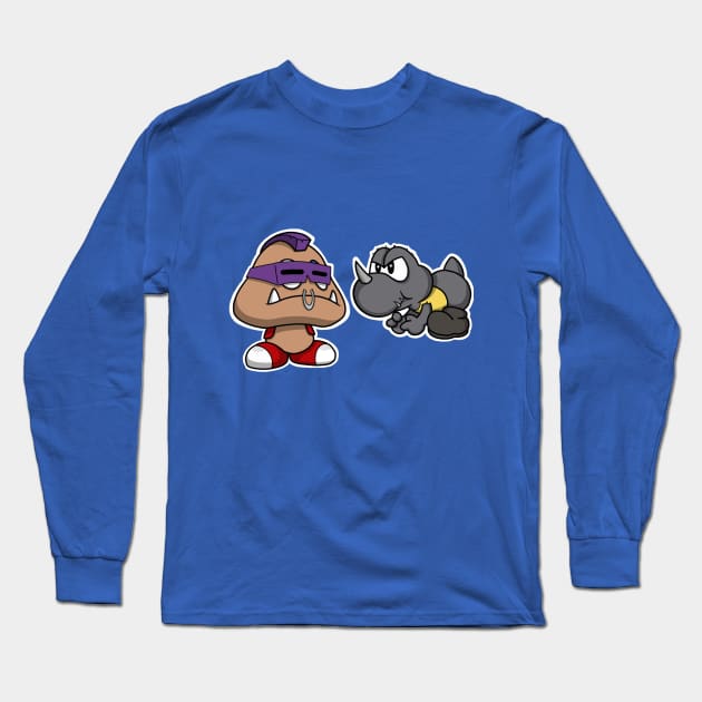 Bebop and Rocksteady Long Sleeve T-Shirt by GarryDeanArt